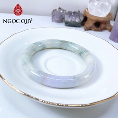 Vòng cẩm thạch A Myanmar - Ngọc phỉ thúy type A bản tròn và hẹ màu thu hương - Ngoc Quý