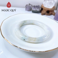 Vòng cẩm thạch A Myanmar - Ngọc phỉ thúy type A bản tròn và hẹ màu thu hương - Ngoc Quý