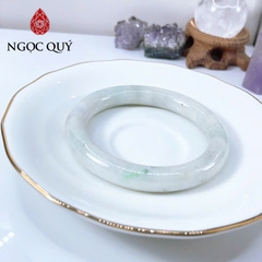 Vòng cẩm thạch A Myanmar - Ngọc phỉ thúy type A bản tròn và hẹ màu thu hương - Ngoc Quý