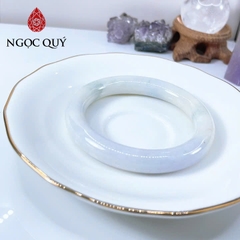 Vòng cẩm thạch A Myanmar - Ngọc phỉ thúy type A bản tròn và hẹ màu thu hương - Ngoc Quý