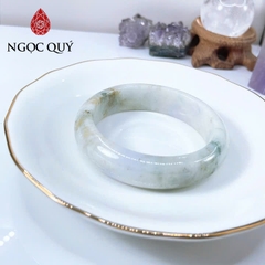 Vòng cẩm thạch A Myanmar - Ngọc phỉ thúy type A bản tròn và hẹ màu thu hương - Ngoc Quý