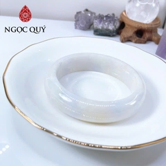 Vòng cẩm thạch A Myanmar - Ngọc phỉ thúy type A bản tròn và hẹ màu thu hương - Ngoc Quý