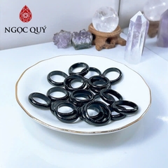 Nhẫn cẩm thạch A - Nhẫn phỉ thúy mực dục type A không thông đèn - Ngọc Quý