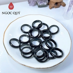 Nhẫn cẩm thạch A - Nhẫn phỉ thúy mực dục type A không thông đèn - Ngọc Quý