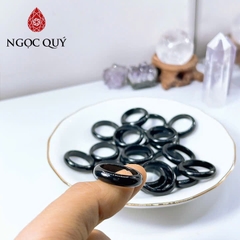 Nhẫn cẩm thạch A - Nhẫn phỉ thúy mực dục type A không thông đèn - Ngọc Quý