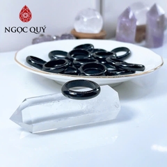 Nhẫn cẩm thạch A - Nhẫn phỉ thúy mực dục type A không thông đèn - Ngọc Quý