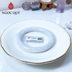 Vòng cẩm thạch A Myanmar - Ngọc phỉ thúy type A bản tròn cọng 9mm bạch ngọc điểm lý - Ngoc Quý