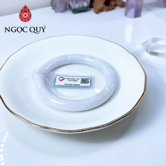 Vòng cẩm thạch A Myanmar - Ngọc phỉ thúy type A bản tròn cọng 9mm bạch ngọc điểm lý - Ngoc Quý