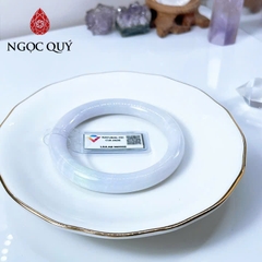 Vòng cẩm thạch A Myanmar - Ngọc phỉ thúy type A bản tròn cọng 9mm bạch ngọc điểm lý - Ngoc Quý