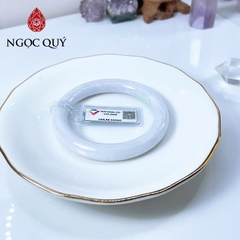 Vòng cẩm thạch A Myanmar - Ngọc phỉ thúy type A bản tròn cọng 9mm bạch ngọc điểm lý - Ngoc Quý