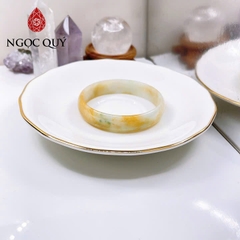 Vòng cẩm thạch A - Vòng ngọc phỉ thúy type A hoàng phỉ bản hẹ mỏng ni 52 bản 12x4mm LM87 - Ngọc Quý