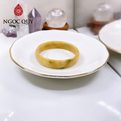 Vòng cẩm thạch A - Vòng ngọc phỉ thúy type A hoàng phỉ bản hẹ mỏng ni 52 bản 12x4mm LM87 - Ngọc Quý