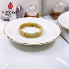 Vòng cẩm thạch A - Vòng ngọc phỉ thúy type A hoàng phỉ bản hẹ mỏng ni 52 bản 12x4mm LM87 - Ngọc Quý