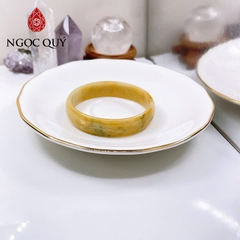 Vòng cẩm thạch A - Vòng ngọc phỉ thúy type A hoàng phỉ bản hẹ mỏng ni 52 bản 12x4mm LM87 - Ngọc Quý