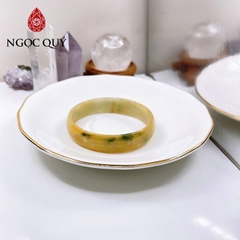 Vòng cẩm thạch A - Vòng ngọc phỉ thúy type A hoàng phỉ bản hẹ mỏng ni 52 bản 12x4mm LM87 - Ngọc Quý