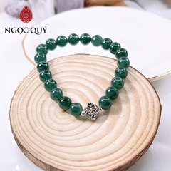 Vòng tay cẩm thạch A - Vòng phỉ thúy lam ngọc type A hạt 8mm - Ngoc Quý