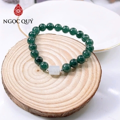Vòng tay cẩm thạch A - Vòng phỉ thúy lam ngọc type A hạt 8mm - Ngoc Quý