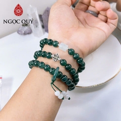 Vòng tay cẩm thạch A - Vòng phỉ thúy lam ngọc type A hạt 8mm - Ngoc Quý