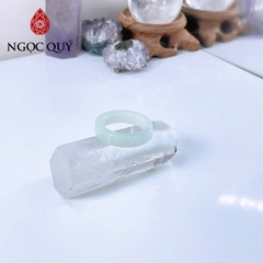 Nhẫn cẩm thạch A - Nhẫn phỉ thúy type A bản vuông LM26 - Ngọc Quý