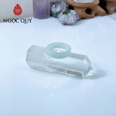 Nhẫn cẩm thạch A - Nhẫn phỉ thúy type A bản vuông LM26 - Ngọc Quý