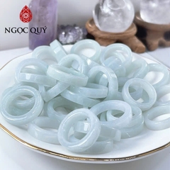 Nhẫn cẩm thạch A - Nhẫn phỉ thúy type A bản vuông LM26 - Ngọc Quý