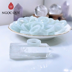 Nhẫn cẩm thạch A - Nhẫn phỉ thúy type A bản vuông LM26 - Ngọc Quý