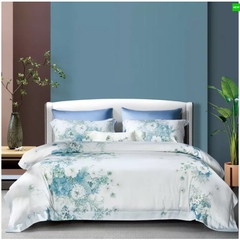 Bộ Chăn Ga Gối Trải Giường Lụa Tencel Cao Cấp Sét Chăn Drap Trải Giường Siêu Sang Xịn Mịn Mát - Hàng nhập chính hãng