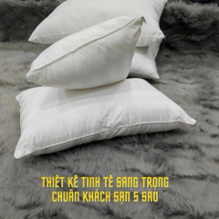 Ruột Gối Nằm Lông Vũ Microfiber Cao Cấp VUA GỐI Deluxe Pillow Gối Lông Vũ Nhân Tạo Êm Ái Kháng Khuẩn Chuẩn Khách Sạn