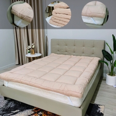 Topper Nệm Trải Sàn Lông Vũ Nhân Tạo Cao Cấp Mềm Mịn Mát Topper Nệm Đa Năng Bông Microfiber Chuẩn Khách Sạn