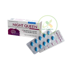Night Queen hỗ trợ dưỡng tâm, an thần, giúp dễ ngủ, cho giấc ngủ sâu (Hộp 3 vỉ x 10 viên)