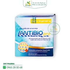 Men vi sinh Antibio Pro cân bằng hệ vi sinh và giảm triệu chứng của rối loạn tiêu hóa (Hộp 10 túi x10 gói)