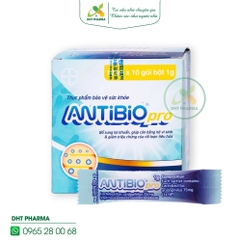 Men vi sinh Antibio Pro cân bằng hệ vi sinh và giảm triệu chứng của rối loạn tiêu hóa (Hộp 10 túi x10 gói)