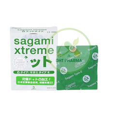 Bao cao su Sagami Xtreme White siêu mỏng, có gân gai tạo hứng khởi