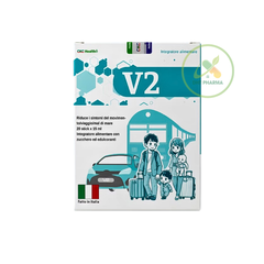 Say xe V2 - Hỗ trợ giảm mệt mỏi, buồn nôn khi đi tàu xe Hộp 20 gói