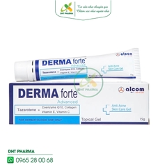 DERMA forte Advanced Gel mụn trứng cá, ngừa thâm, mờ sẹo, dưỡng da (Tuýp 15g)