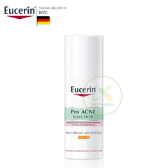 Kem dưỡng giảm mụn & chống nắng Eucerin Day Bright Mattifying SPF30 (Chai 50ml)