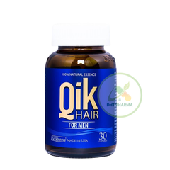Qik Hair For Men Giảm rụng tóc, phục hồi tóc, chậm quá trình bạc tóc cho nam giới (Hộp 30viên)