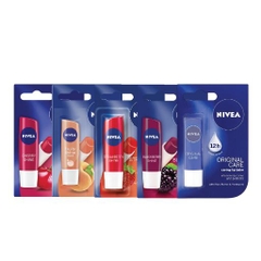 Son dưỡng môi Nivea Caring Lip Balm cho môi mềm mượt, sắc hồng tự nhiên