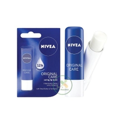 Son dưỡng môi Nivea Caring Lip Balm cho môi mềm mượt, sắc hồng tự nhiên