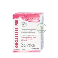 Bổ bầu Suvéal Grossesse Fer Densmore bổ sung Omega 3, DHA, Vitamin, khoáng chất