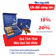 Set Quà Tình Thân: Đạm dinh dưỡng Bosugold + Trà Linh Chi Langfarm