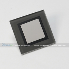 Bộ công tắc 1 chiều mặt kính xám 