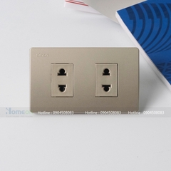 Mặt đôi ổ cắm mạng + tivi mầu vàng