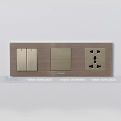 Bộ mặt 3 công tắc đôi,công tắc điều khiển rèm,công tắc đôi 3 chấu