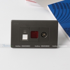 Bộ 3 hạt mạng + tivi+hạt đèn màu đỏ,màu xám