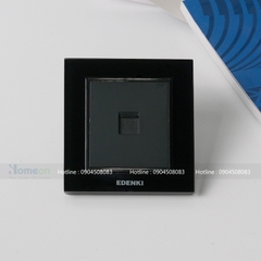 Bộ ổ cắm mạng đơn màu đen