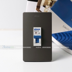 Bộ aptomat tép đơn lắp dọc màu xám