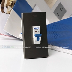 Bộ aptomat tép đơn lắp dọc màu xám