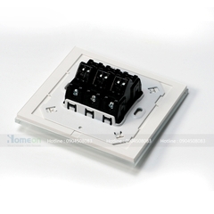 Bộ công tắc ba 1 chiều kính trắng