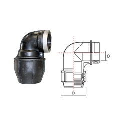 Phụ kiện HDPE – Cút 90° ren trong / Elbow 90° Femade thread